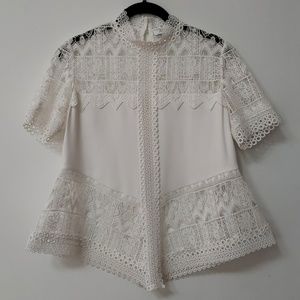 Alexis White Lacey Blouse